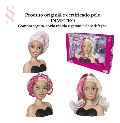 Brinquedo Bonecas Busto Barbie Styling Hair Salão De Beleza