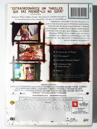 Dvd A Colheita Do Mal Hilary Swank The Reaping Original 2007