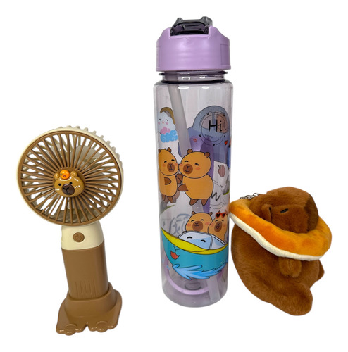 Kit Capibara Botella De Plástico 650 Ml Capibara