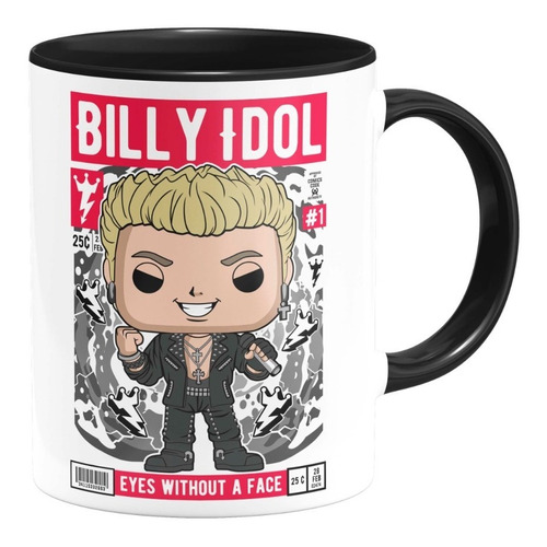 Taza Interior De Color Billy Idol 80´s 