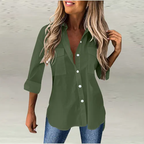 Blusas holgadas con botones sale