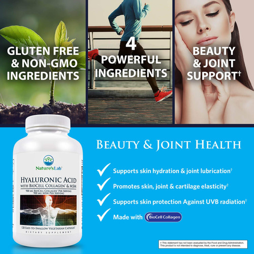 Nature's Lab Hyaluronic Acid With Biocell Collagen And Msm C