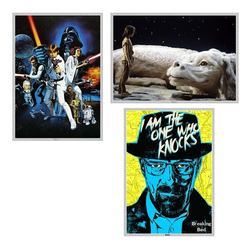 Kit 3 Posteres Star Wars Breaking Bad Historia Sem Fim A2