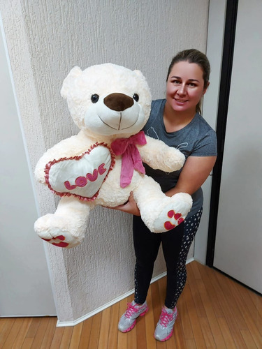 Ursinho Pelúcia Urso 50cm Presente Natal Dia Dos Namorados