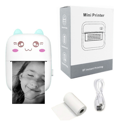 Impresora Termica Mini Bluetooth Conexión Cable Type-c.