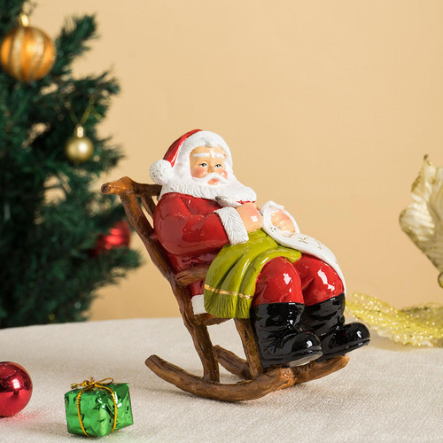 Escultura Coleccionable De Figura De Papá Noel Festiva Para