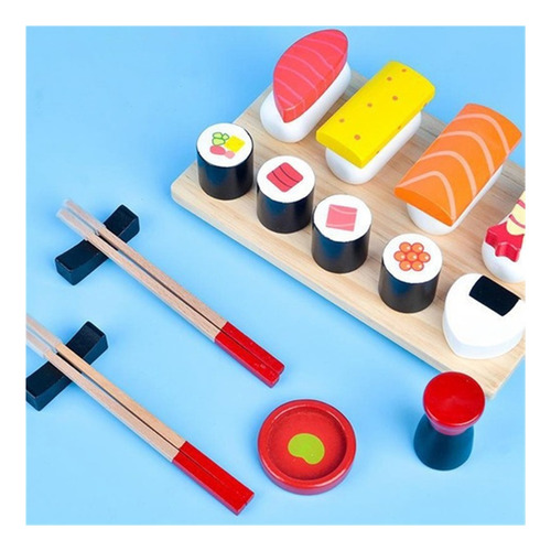 Juego De Cocina De Madera Para Niños Sushi Selection, Color