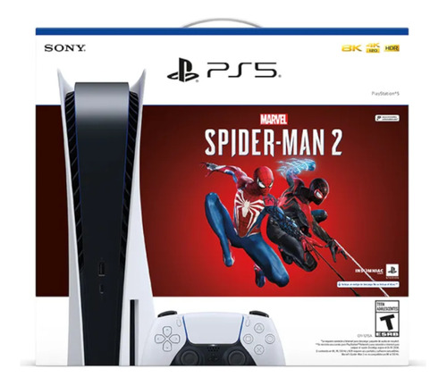 Consola Ps5 Sony 16gb 825gb Blu-ray Dvd Spider-man 2