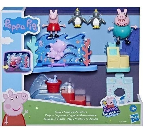 Peppa Pig Playset Aventura En El Acuario 2 Fig + Acc Hasbro