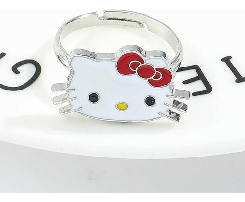 P F Anillo Importado Hello Kitty Ajustable Niñas O