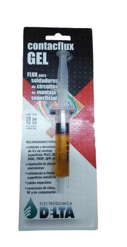 Contacflux Flux Gel 10cc Jeringa Para Soldadura Estaño