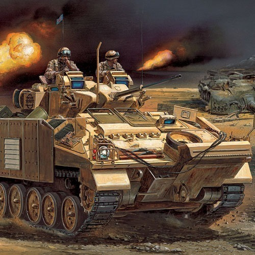 Tanque Warrior Mcv  Iraq 2003 .  - Academy 1:35 -13201