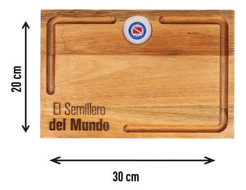 Tabla De Madera Argentinos Juniors Asado Oficial 30x20