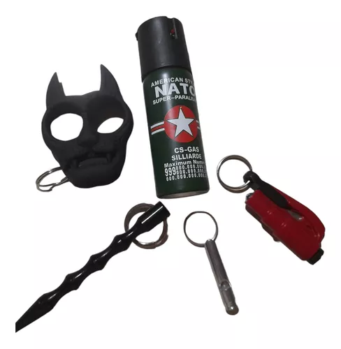 LOTE / PACK SPRAY DEFENSA PERSONAL HOMOLOGADO DEFENDER + FUNDA VELCRO  ABIERTA