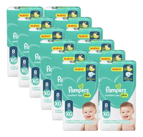 Pañales Pampers Confort Sec  XG