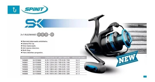 Imagen 7 de 10 de Reel Spinit Sx Fd9000 3+1 Rulemanes Pesca De Costa