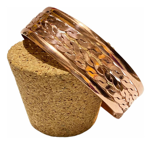 Brazalete 100 % Cobre 3 Hileras Hechos Por Artesanos. Unisex