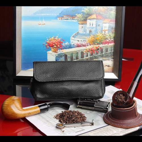 Mz Piel Funda For Pipa De Tabaco Bolsa Conserva La Frescura
