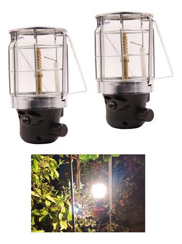 Lámpara De Linterna De Gas De Doble Libre De 2 Piezas, Luz