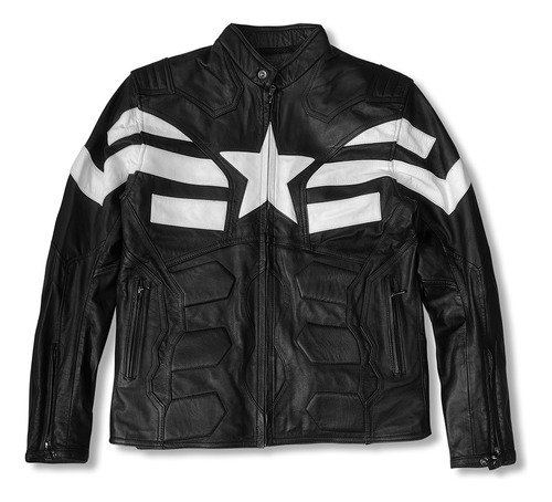 Casaca Para Hombre Capitan America 100% Cuero Original