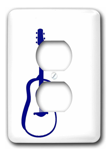 Lsp_164351_6 Outlined Guitar Graphic Blue 2 Plug Outlet...