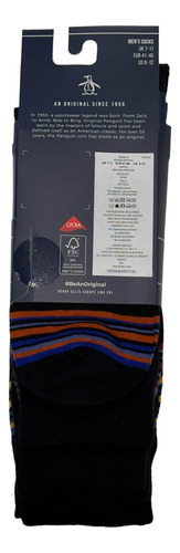 Original Penguin 3 Pack Calcetines Negros Rayados