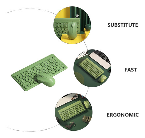 1 Juego De Teclado Inalámbrico Para Computadora De Escritori