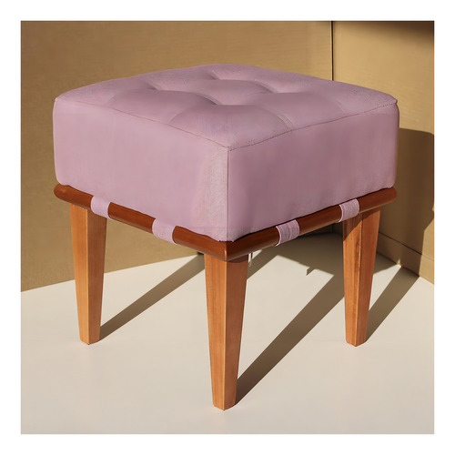 Set de 2 pufs cuadrados para ropa de cama, color rosa salmón