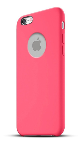 Funda Protectora Silicone Para Celular iPhone 13 Fucsia