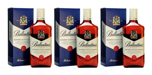 Whisky Ballantines Pack X3 750ml Fullescabio Envio Gratis