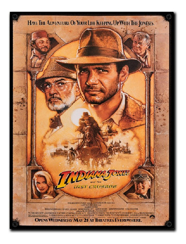 #257 - Cuadro Vintage 21 X 29 Cm / Indiana Jones Cine Poster
