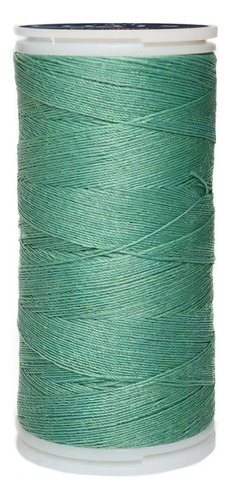 Caja 12 Pzas Hilo Coats Poliéster Liso 3 Cabos Fibra Corta Color T6980-1202 Verde Lirio