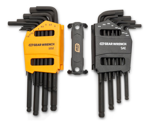 Gearwrench 26 Piezas Sae/metric Ball End Long Arm Hex Key...