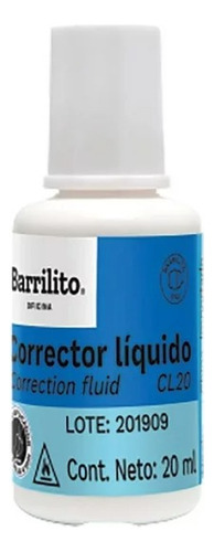 Corrector Líquido Aplicador De Esponja Barrilito Caja C/12