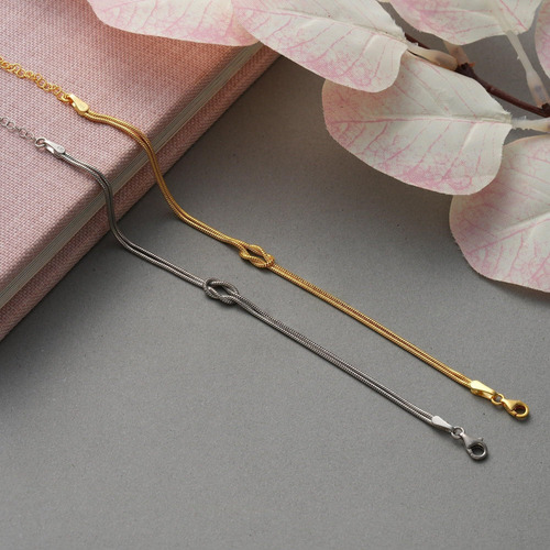 Pulseira Casal Aço Inoxidável Com Nó