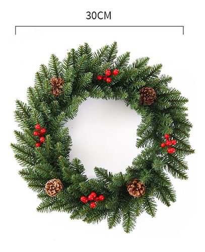 Corona De Navidad Artificial De 30/40 Cm, Estilo Piñas