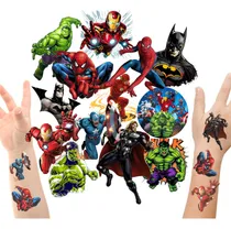 Comprar Tatuajes Temporales Superheroes Infantiles X 50 Tattoos Multicolor Superhéroes