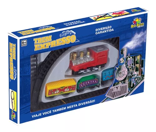 Trem Brinquedo A Pilha Trenzinho Eletrico Kids Com Trilho