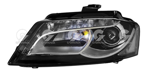 Optica Audi A3 2008 2010 2012 Con Motor Y Led Xenon Orig Izq