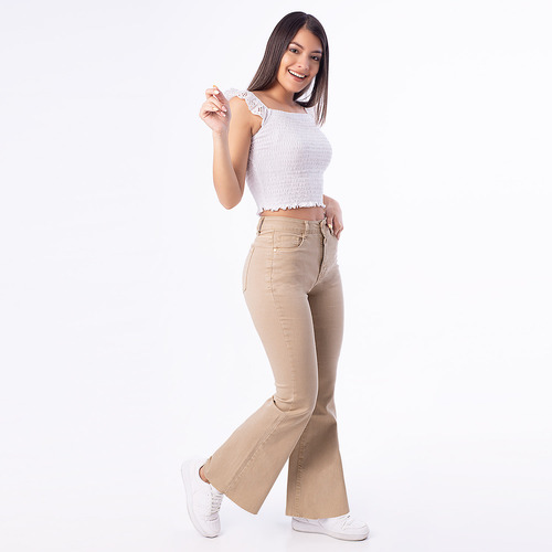 Pantalon Moda Drill Stretch Mujer Hallyh Dril