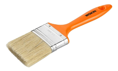 Pincel Plano Pintor Rodillo Ancho 2,5 Cm Cerda Blanca Wokin