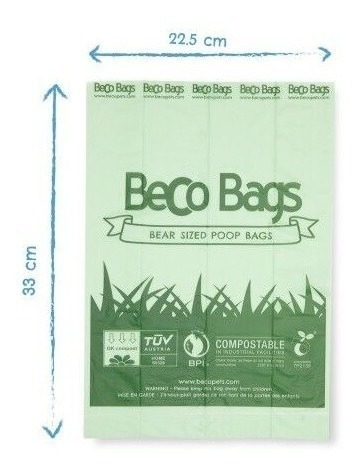 120 Bolsas Compostables Mascotas Beco Bags + Guante Pelos