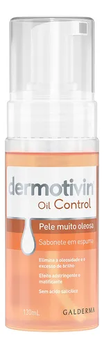 Espuma De Limpeza Facial Pele Oleosa Dermotivin Oil Control 130mL