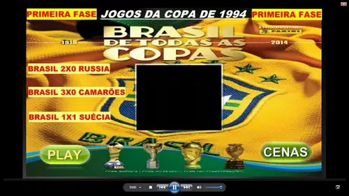 Dvd Documentário Jogos Da Copa Do Mundo 1994 E 2002 - (10dvd