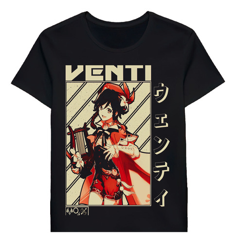 Remera Genshin Impact Venti Vintage Animated Design 96279934