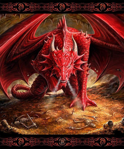 Dragons Lair Queen Size Raschel Plush Dragon Throw Blan...