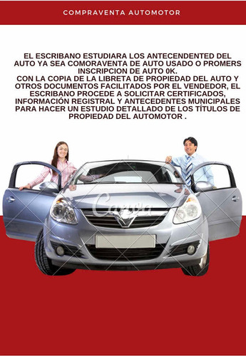 Imagen 2 de 5 de Títulos Automotores Y Carta Poder. Escribana Tramite Rapido
