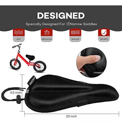 Funda de cojín para asiento de bicicleta para niños, funda de asiento de  bicicleta infantil de 9 x 6 pulgadas, almohadilla de asiento de bicicleta