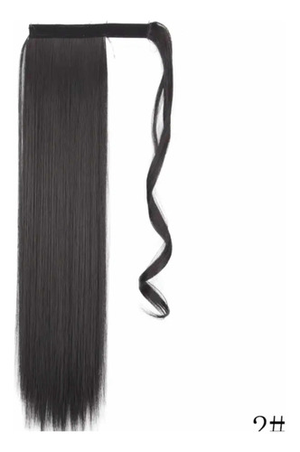 Extensión Cabello Liso Nuevo Color Negro 2cola De Caballo