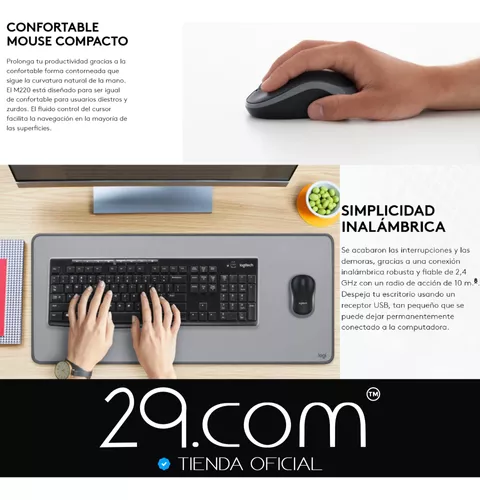 Kit De Teclado Y Mouse Inalámbrico Logitech Mk270 Español